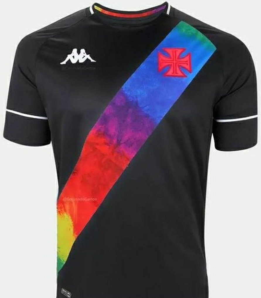 Camisa Preta Vasco da Gama 2021 2022 Kappa oficial LGBTQIA+